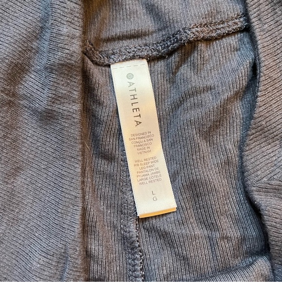 Athleta Well Rested Rib Sleep Wide Leg Pant size large - Picture 4 of 9